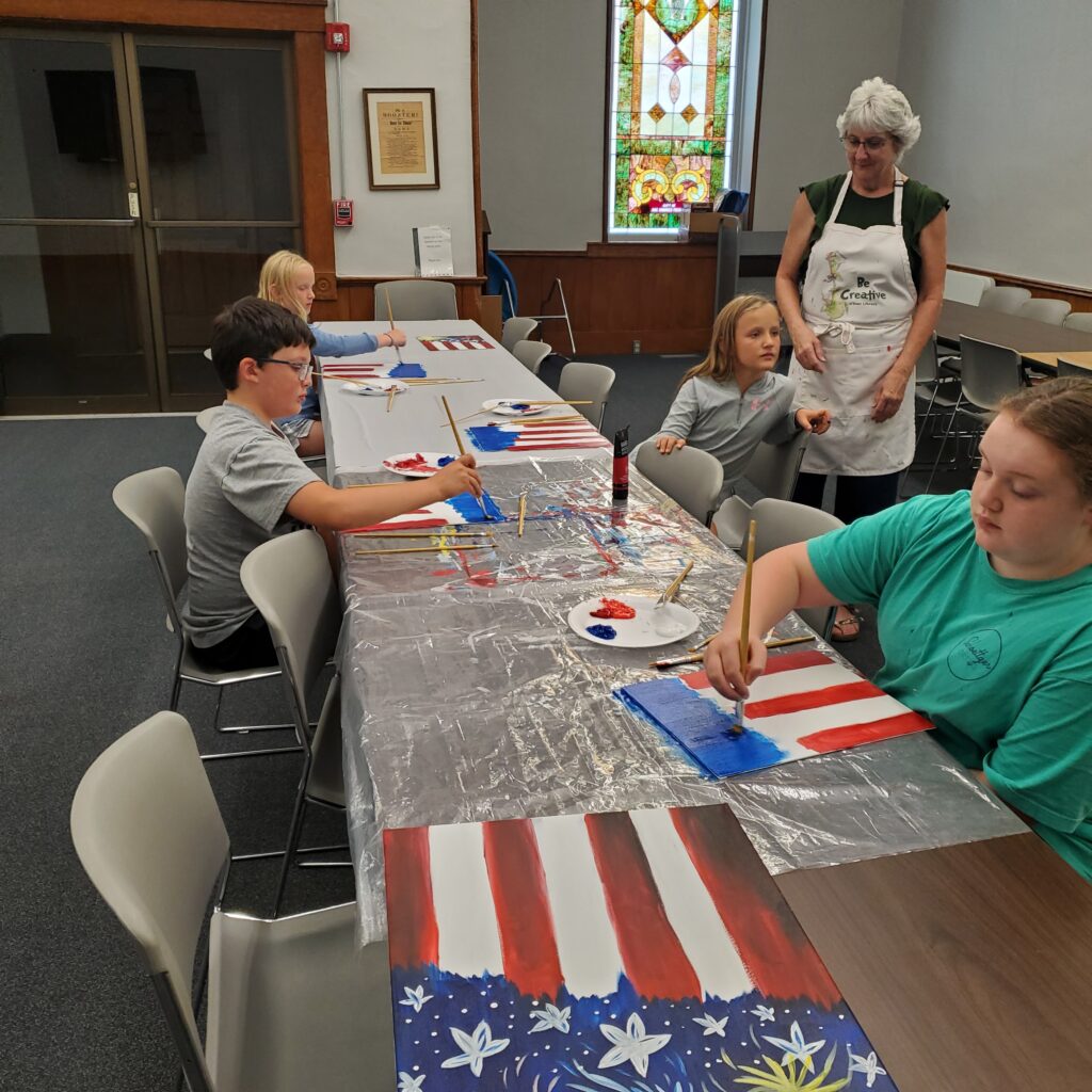 Patriotic art project.