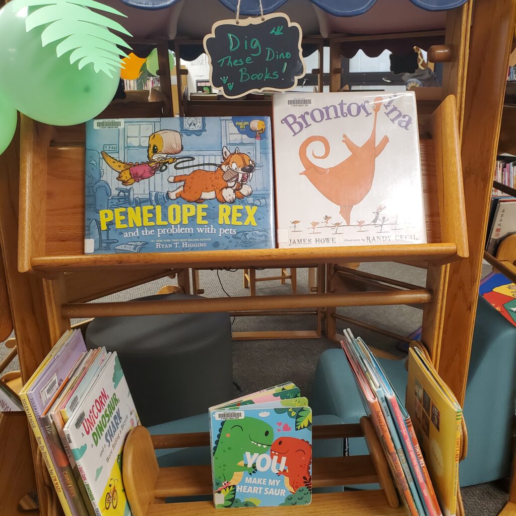 Book Display: Dig These Dino Stories.