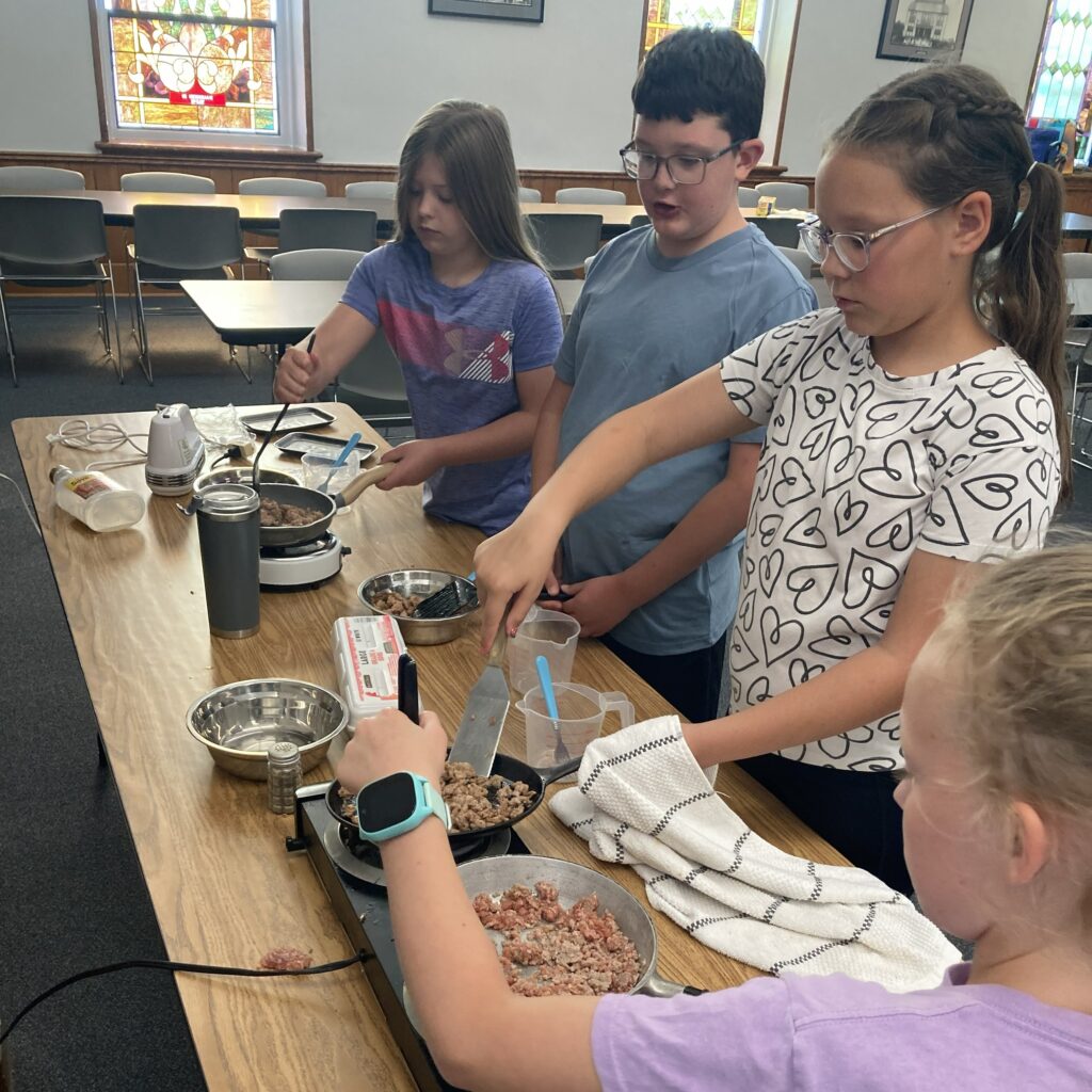 Team cooking.