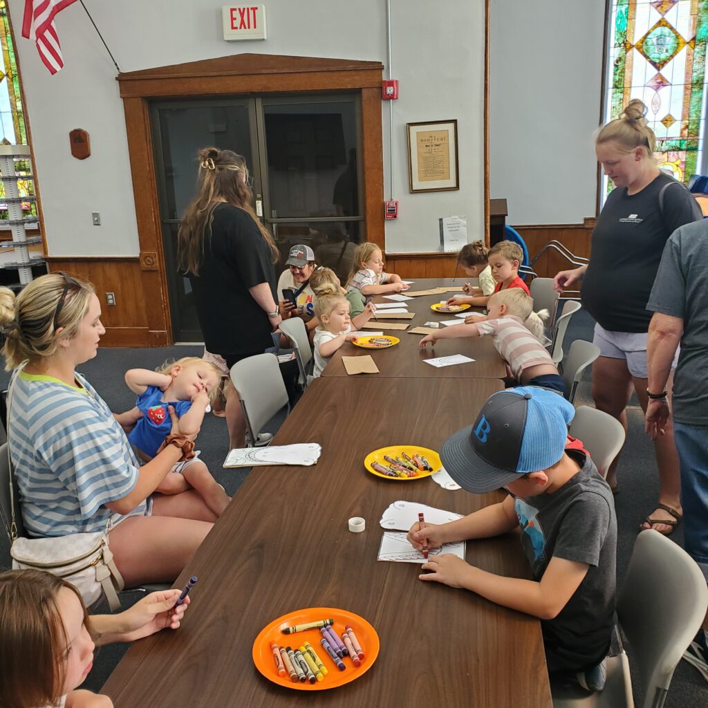 Preschool and Kindergarten craft time.