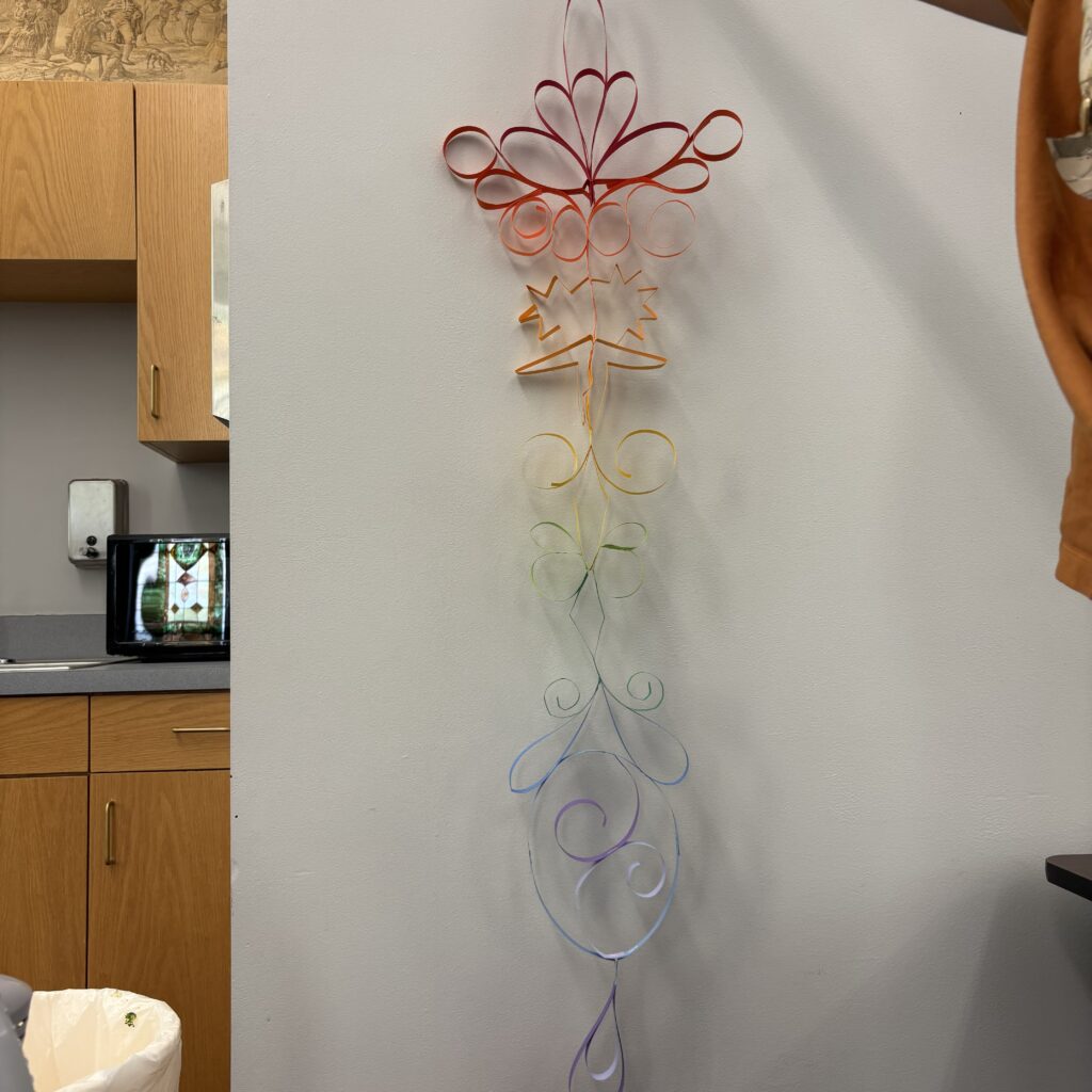 Colored Paper Sculpture.