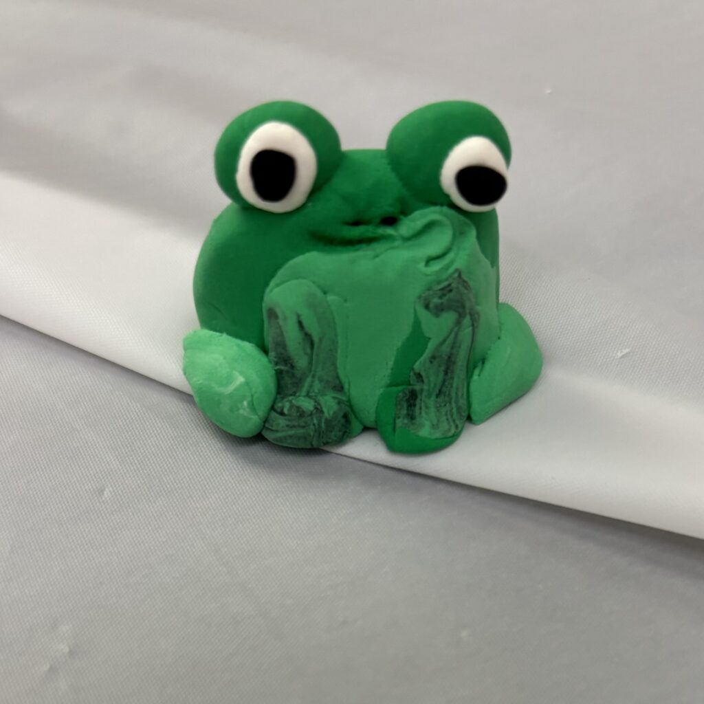 Frog in clay.